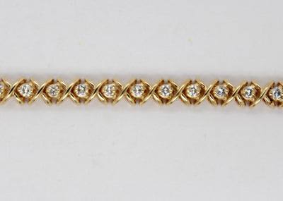 Estate 14KY 1.67 Cttw Diamond Bracelet