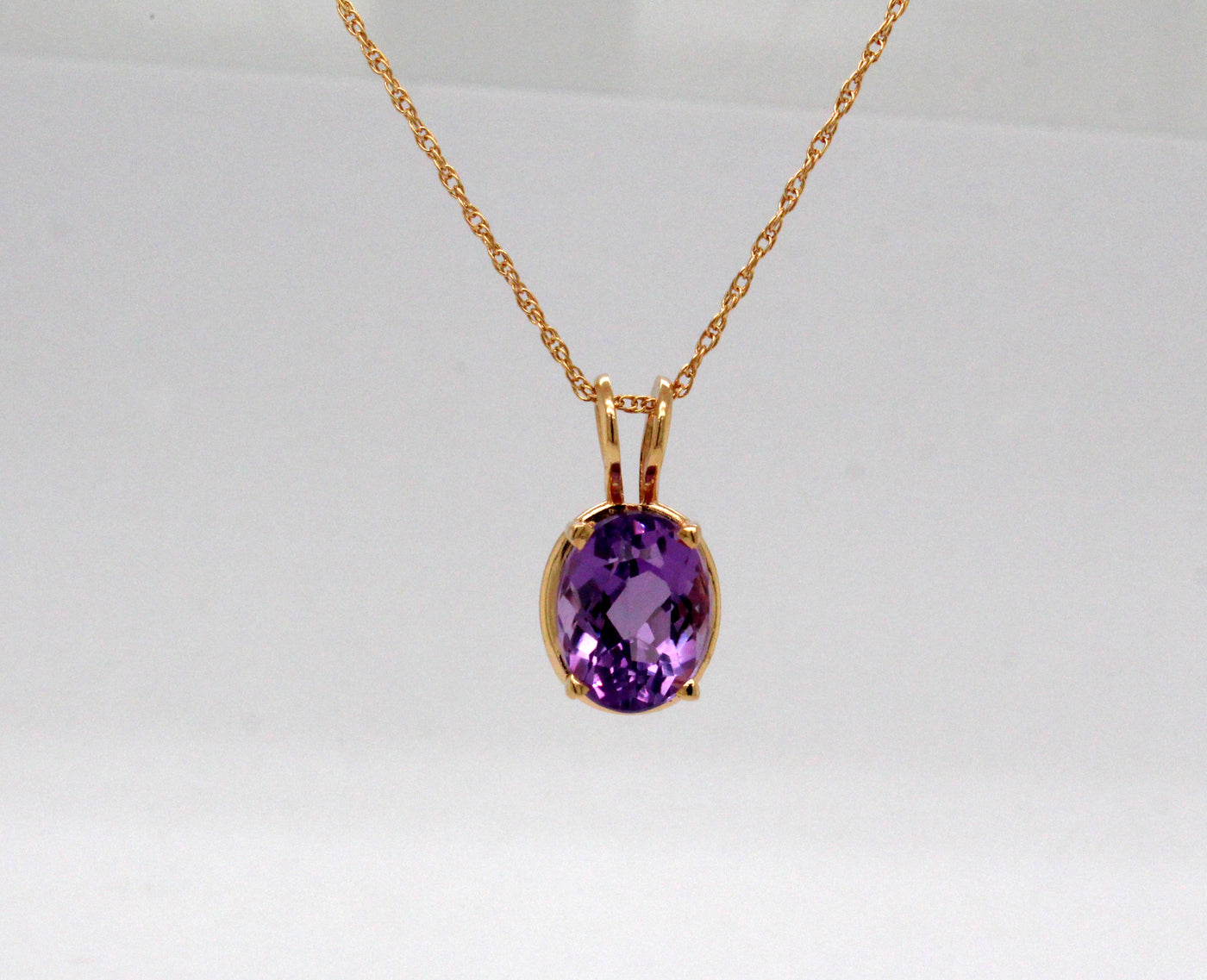 Estate 14KY 2.05 Ct Amethyst Pendant