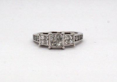 Estate 10KW 1.00 Cttw Diamond Invisible Set Engagement Ring