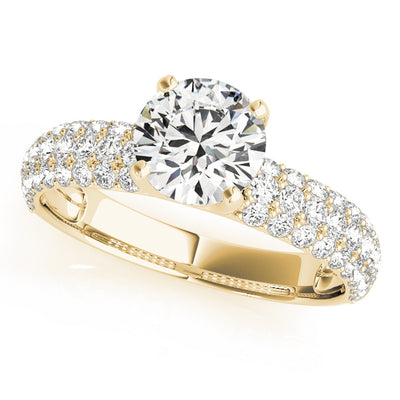 Pave Diamond Engagement Ring