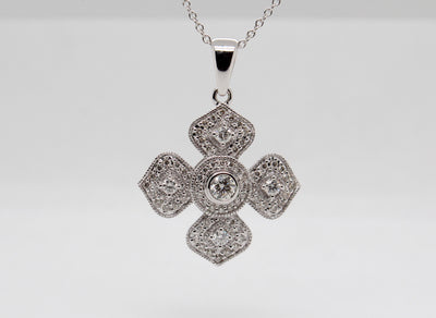 14KW .80 Cttw Diamond Pendant