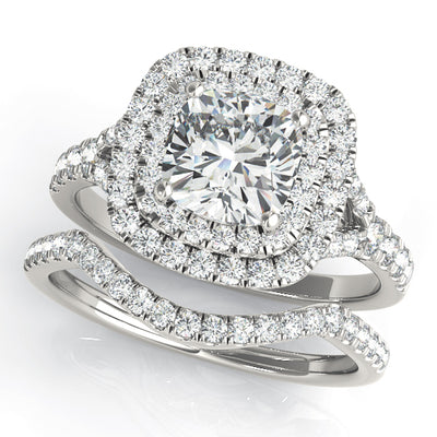 CUSHION HALO ENGAGEMENT RING