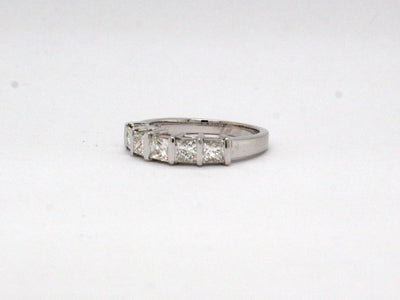 Estate 18KW 1.02 Cttw Princess Cut Diamond Anniversary Band