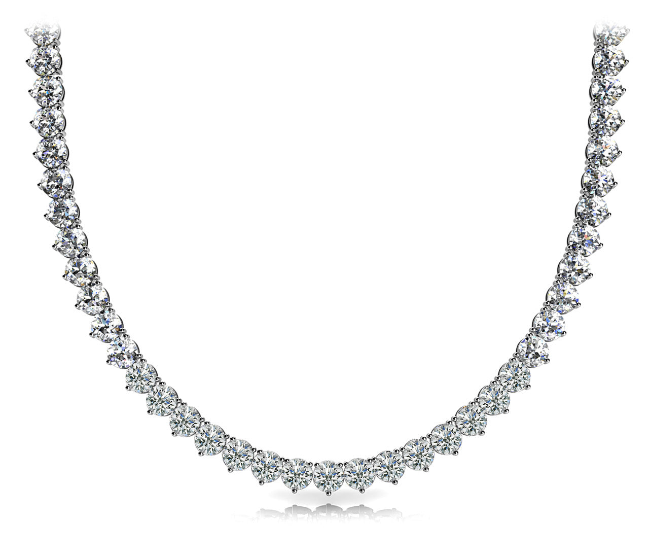 3 Prong Riviera Necklace