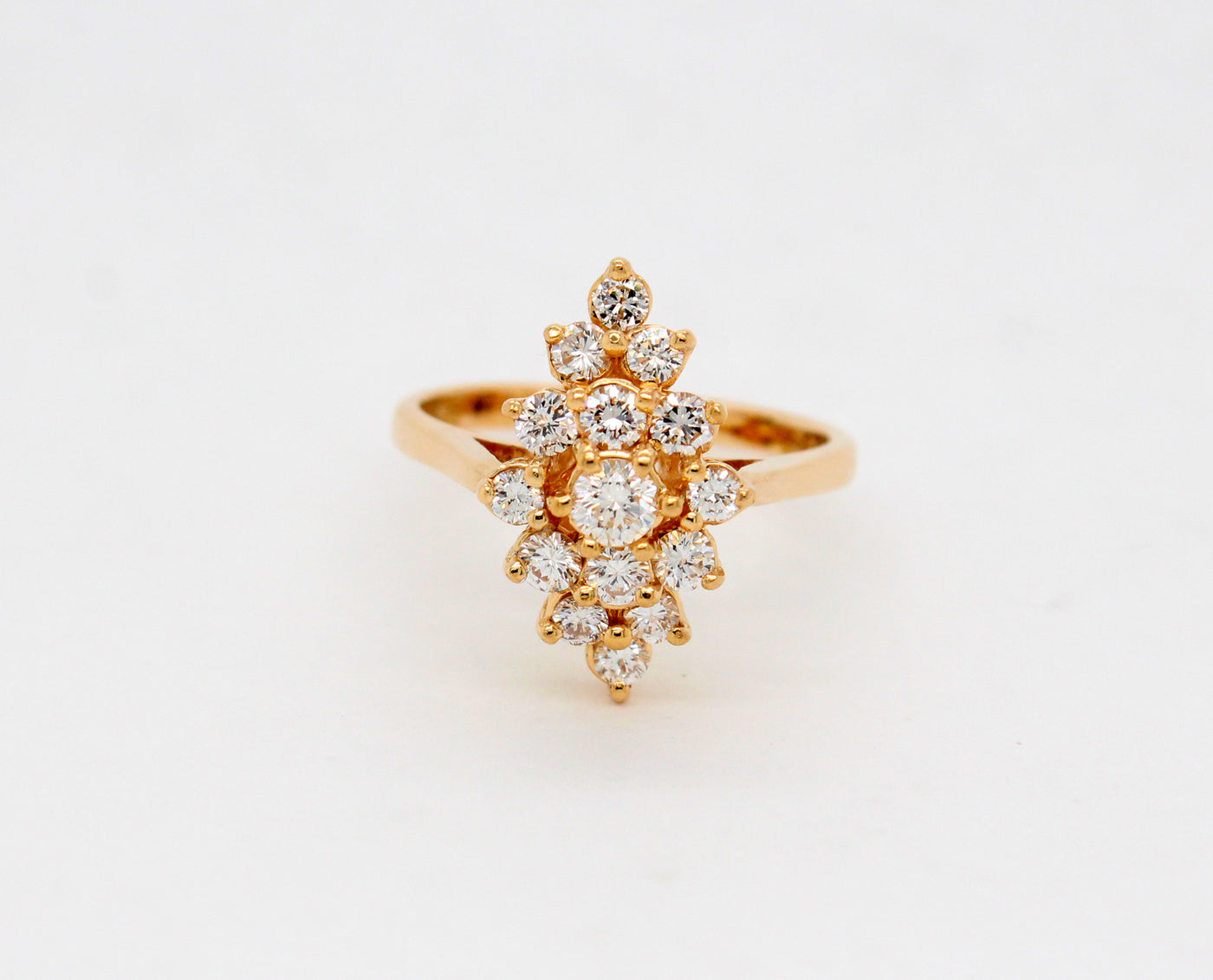 Estate 14KY 1.00 Cttw Diamond Ring H in Color and SI2 in Clarity