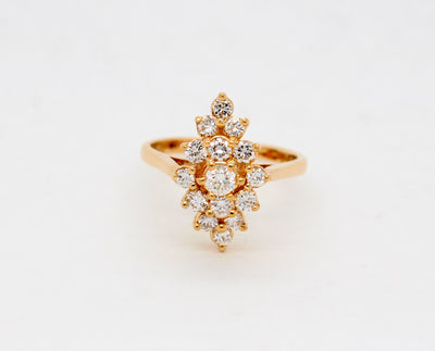 Estate 14KY 1.00 Cttw Diamond Ring H in Color and SI2 in Clarity