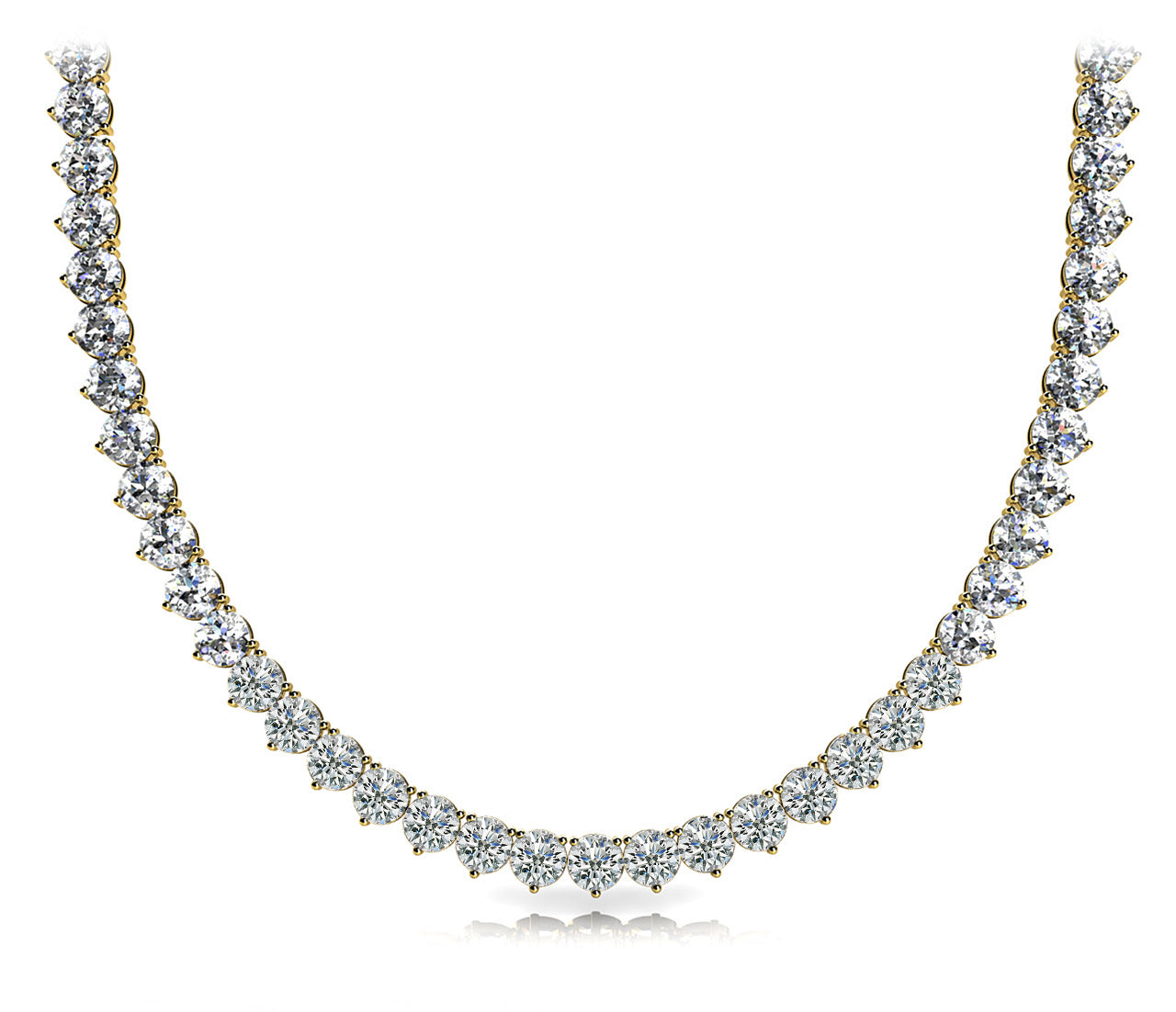 3 Prong Riviera Necklace