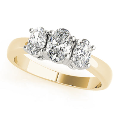 ENGAGEMENT RINGS 3 STONE OVAL