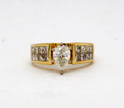 Estate 18KY 1.48 Cttw Diamond Engagement Ring