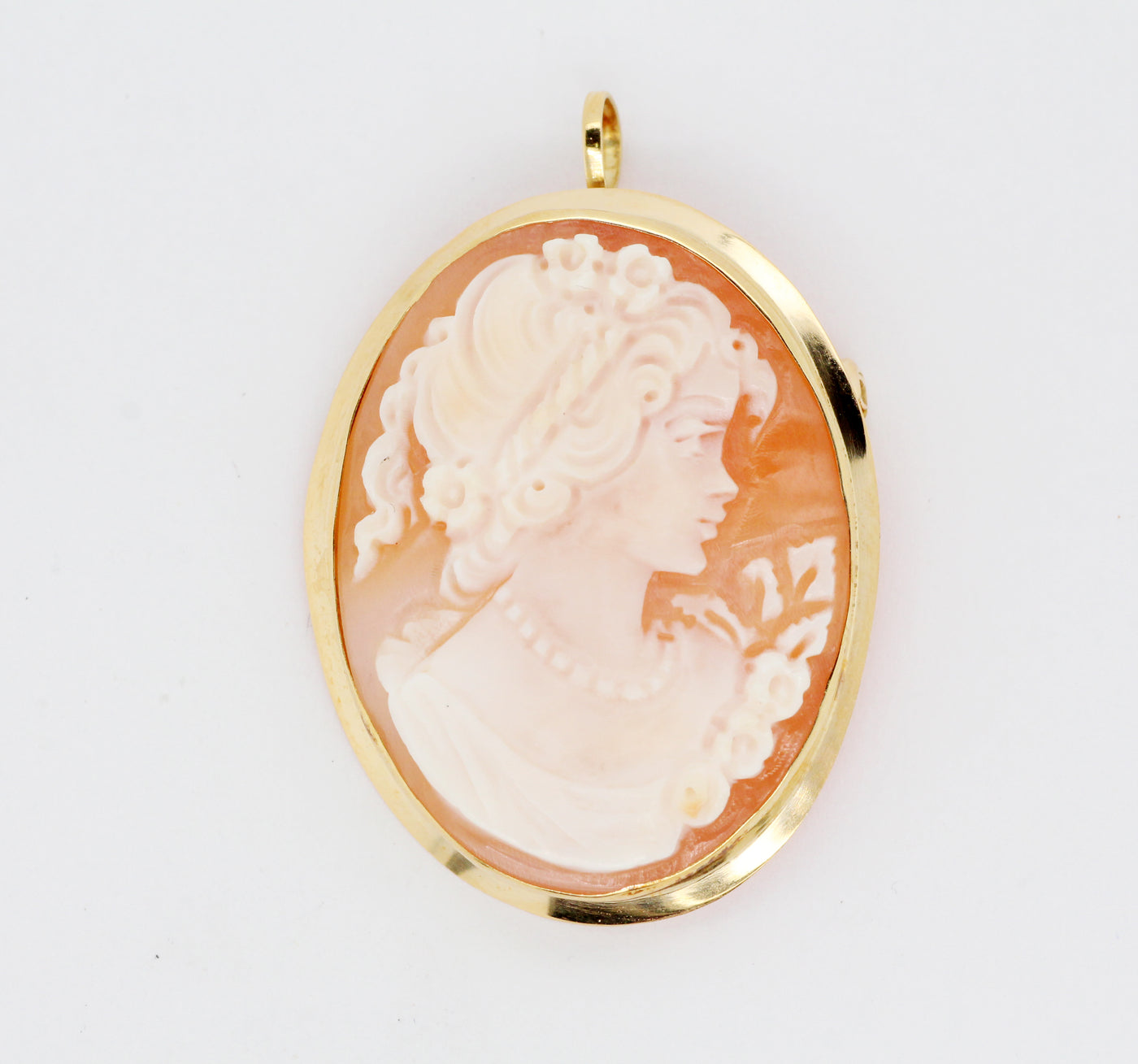 Estate 18K Yellow Cameo Pin/Pendant