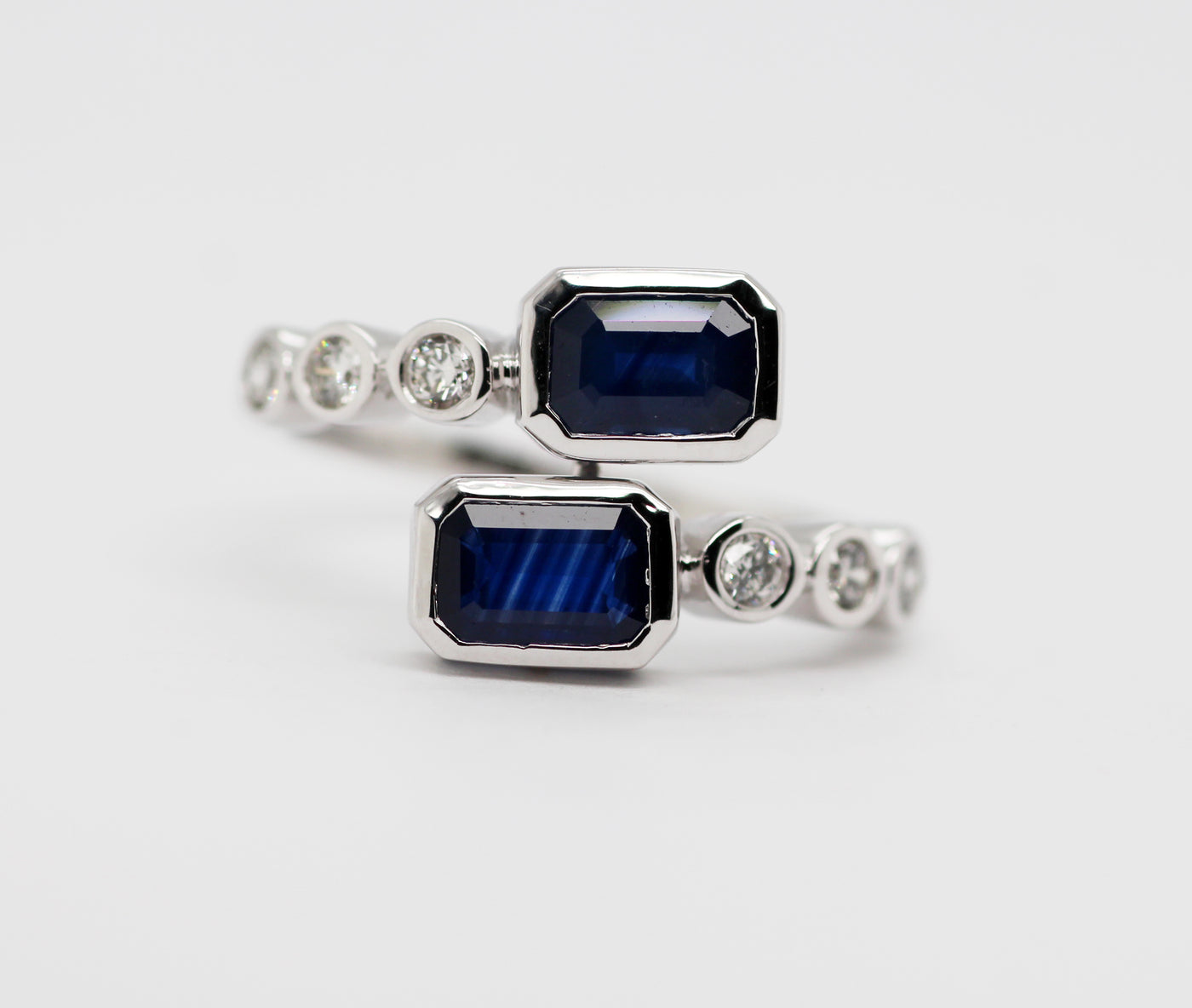 14KW 1.60 Cttw Sapphire and Diamond Ring with .25 Cttw in Diamonds