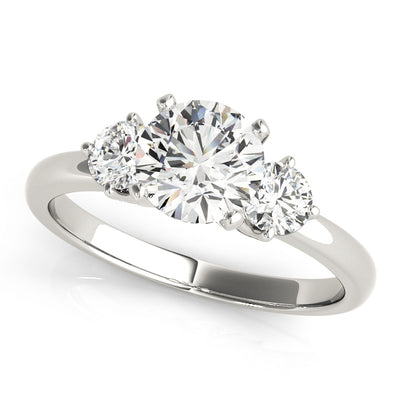 ENGAGEMENT RINGS 3 STONE ROUND