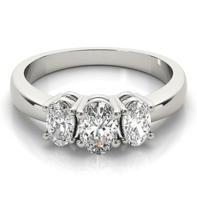 ENGAGEMENT RINGS 3 STONE OVAL