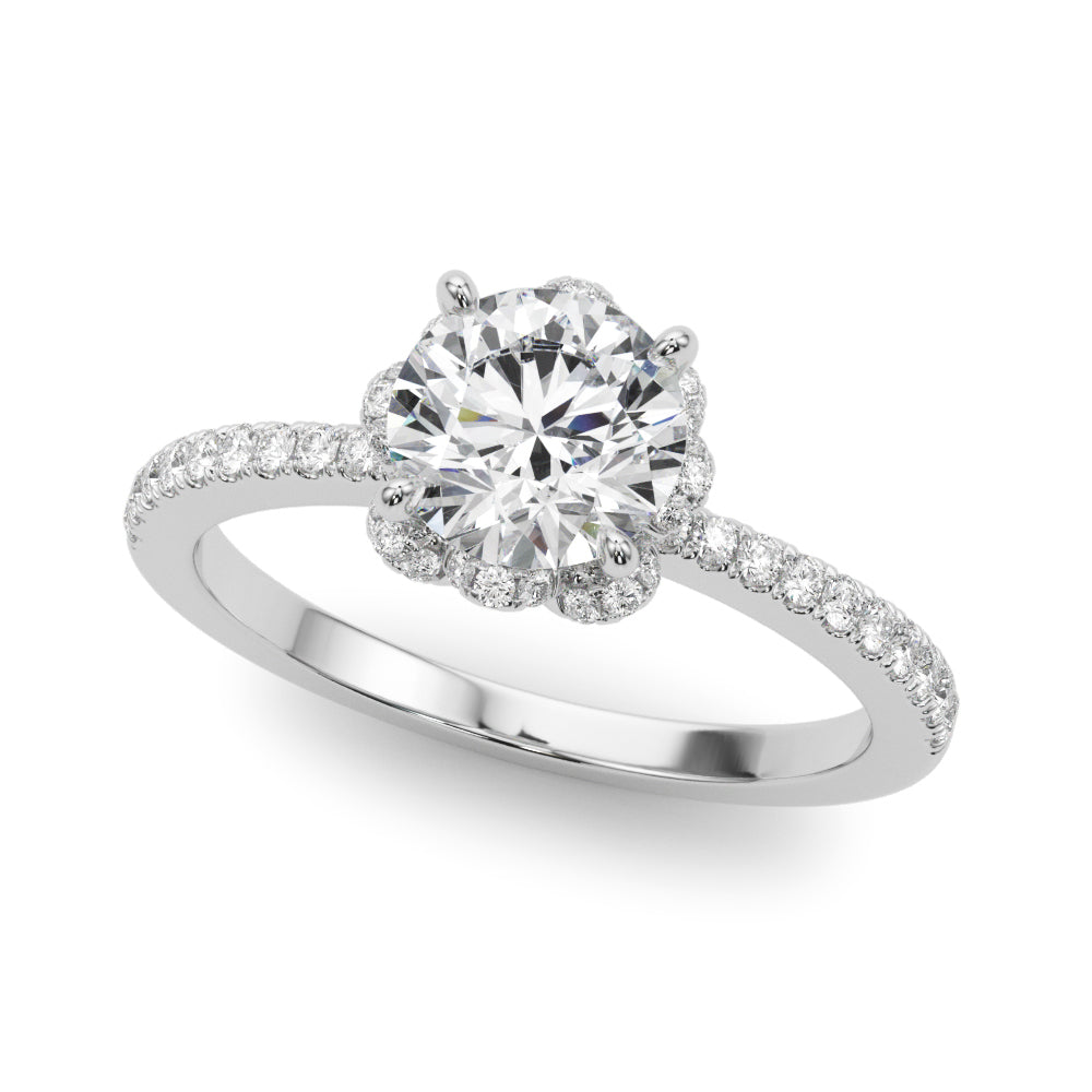 Halo Diamond Engagement Ring