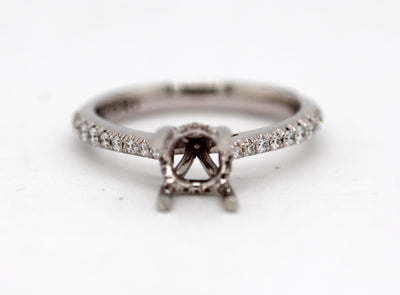 Estate 18KYW Tacori .50 Cttw Diamond Semi Mount Ring