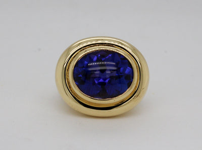 18KY Tiffany and Co Pablo Picasso 10 Ct Tanzanite Ring