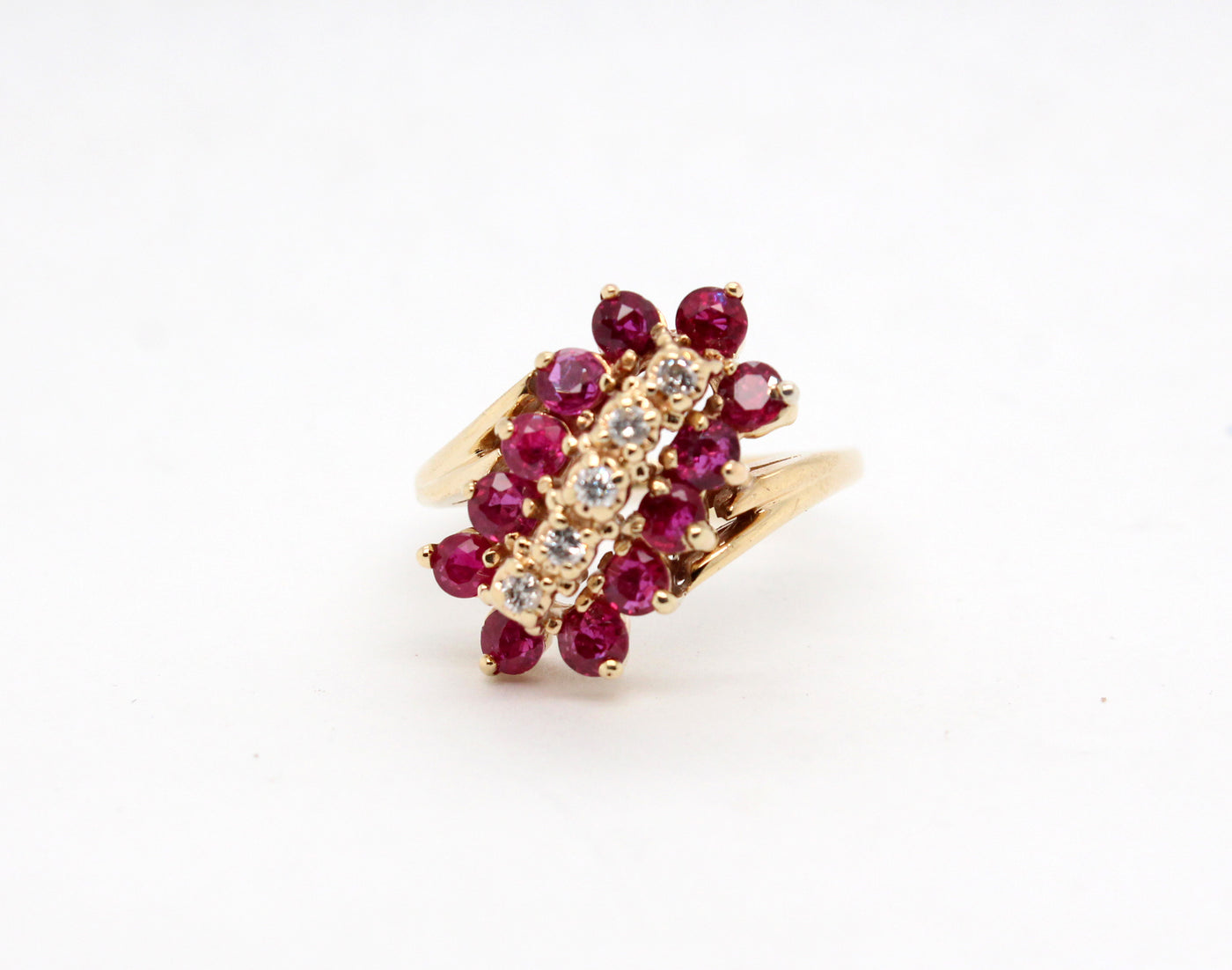 Estate 14KY 1.50 Cttw Ruby and .15 Cttw Diamond Ring