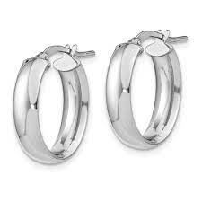 14KW 5.75 MM POLISHED OVAL HOOP EARRINGS