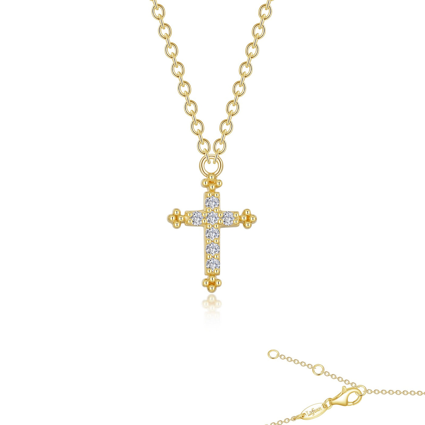 0.07 CTW Cross Necklace