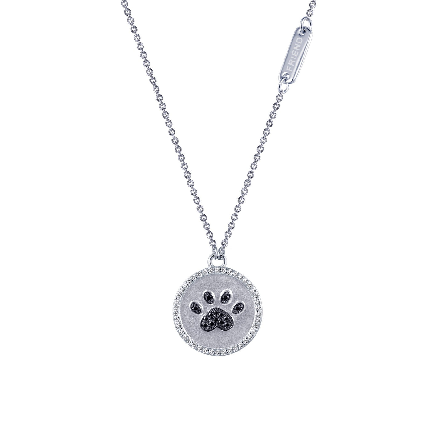 Paw Print Disc Necklace