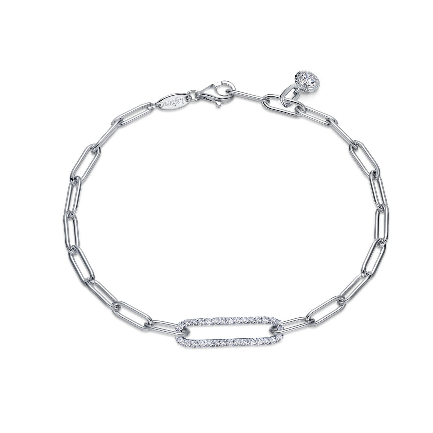 0.57 CTW Paperclip Bracelet