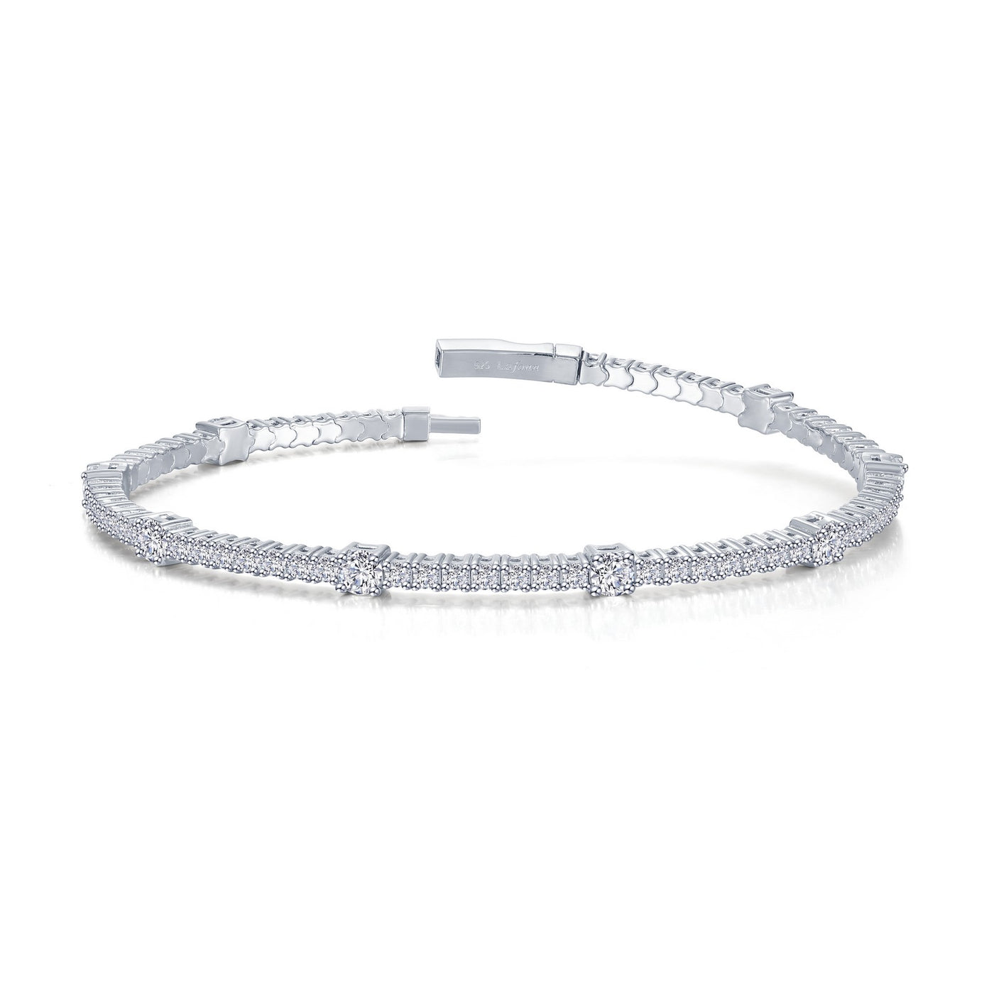 3.25 CTW Station Flexible Tennis Bracelet