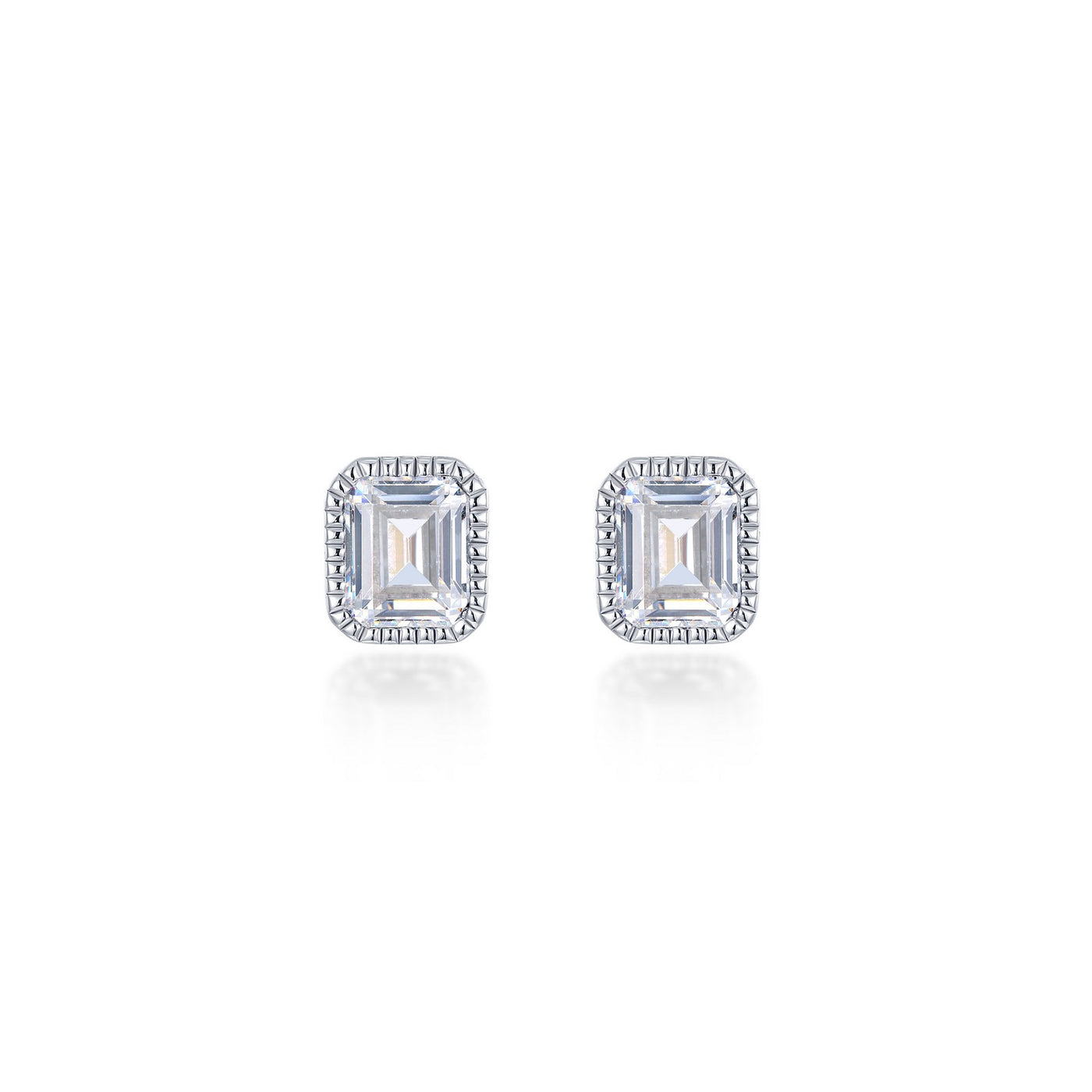 April Birthstone Solitaire Stud Earrings