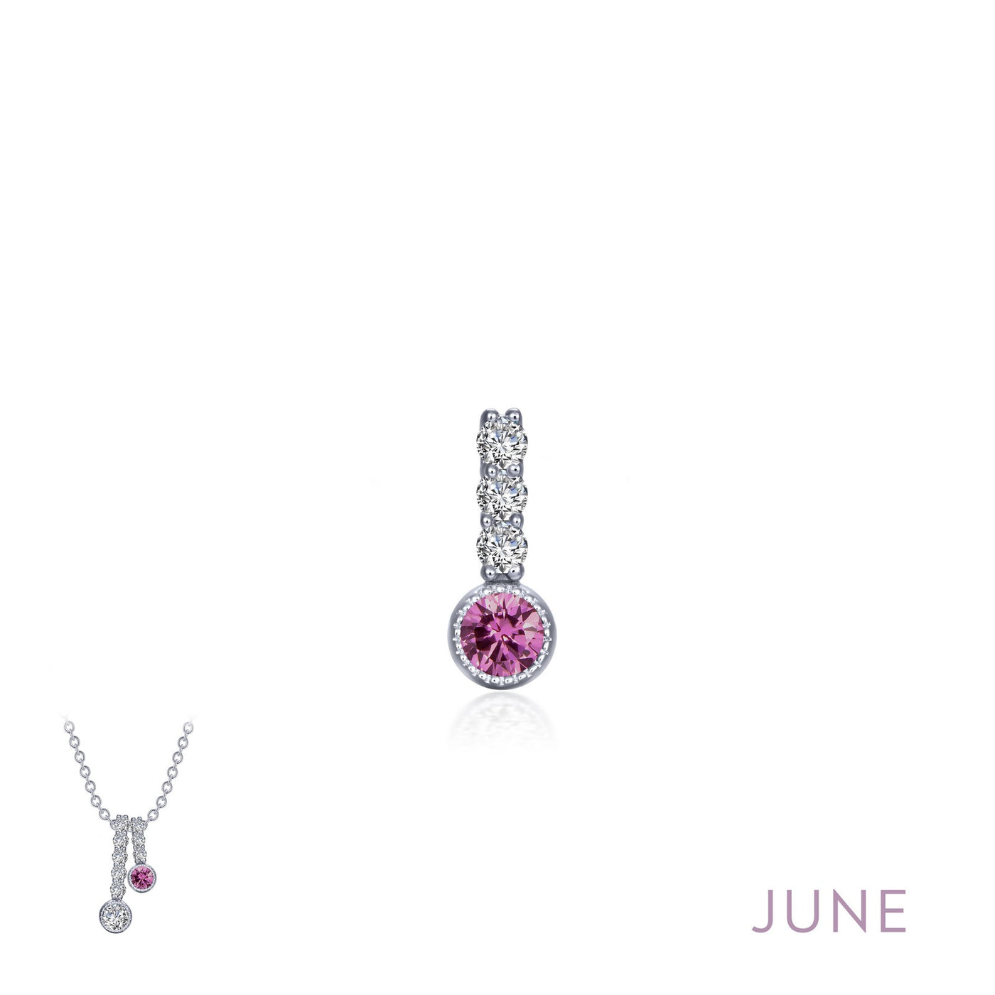 June Birthstone Love Pendant