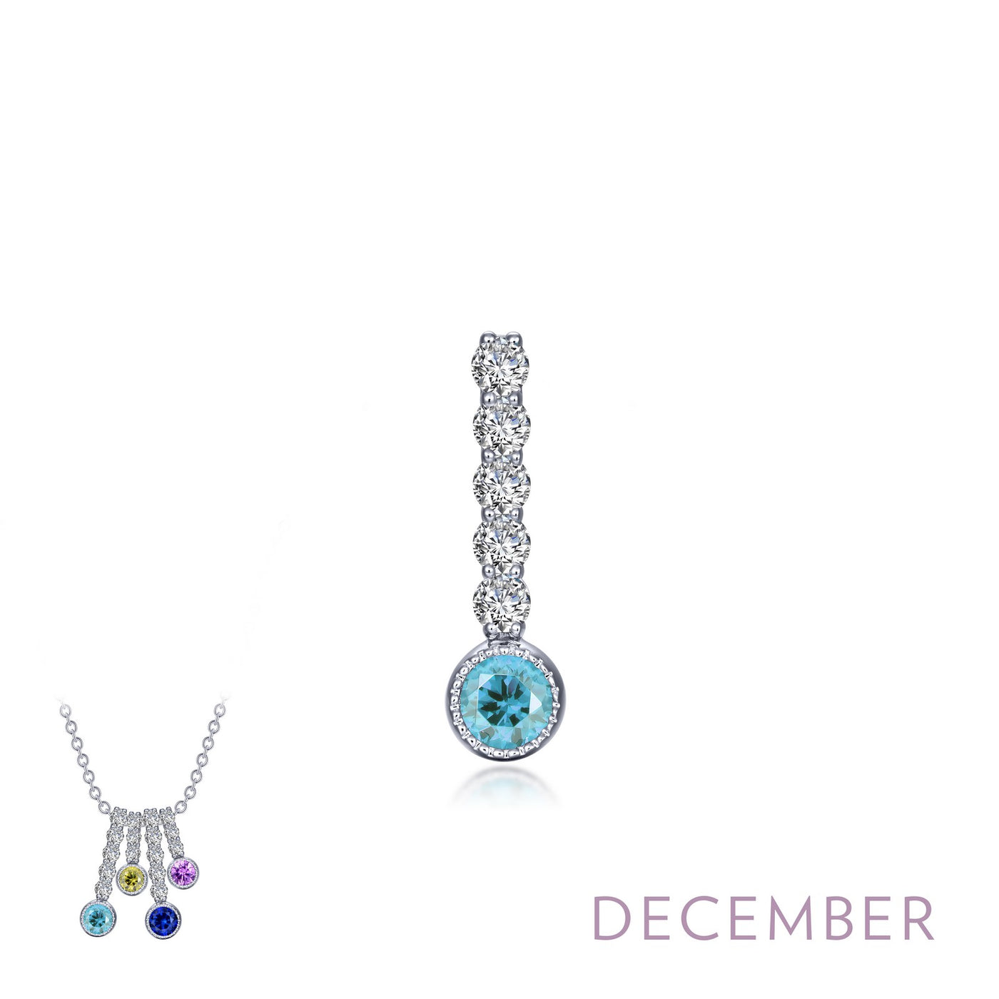 December Birthstone Love Pendant