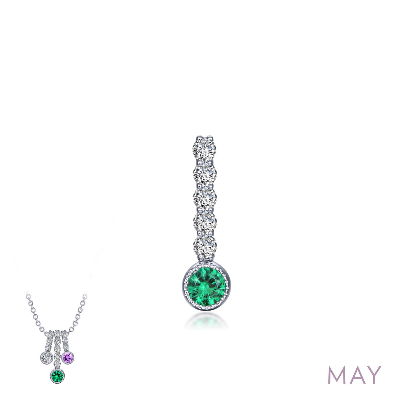 May Birthstone Love Pendant