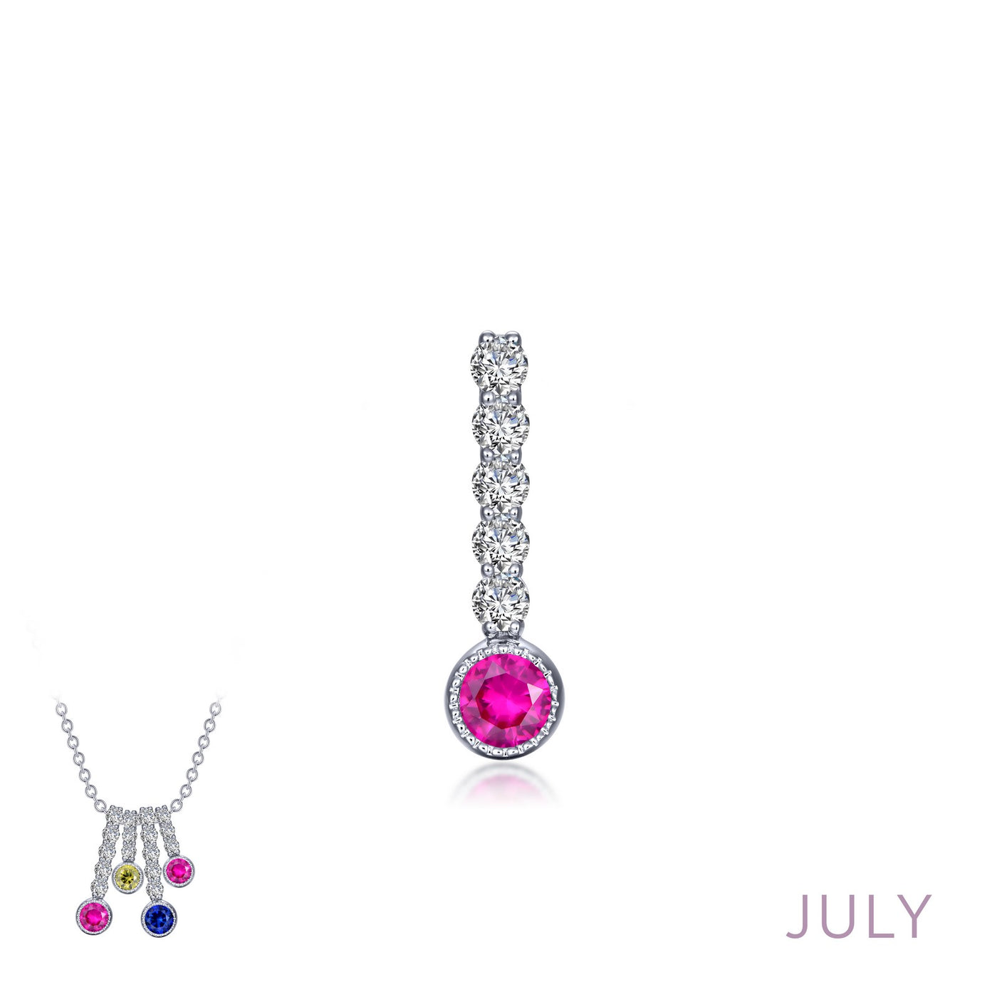 July Birthstone Love Pendant