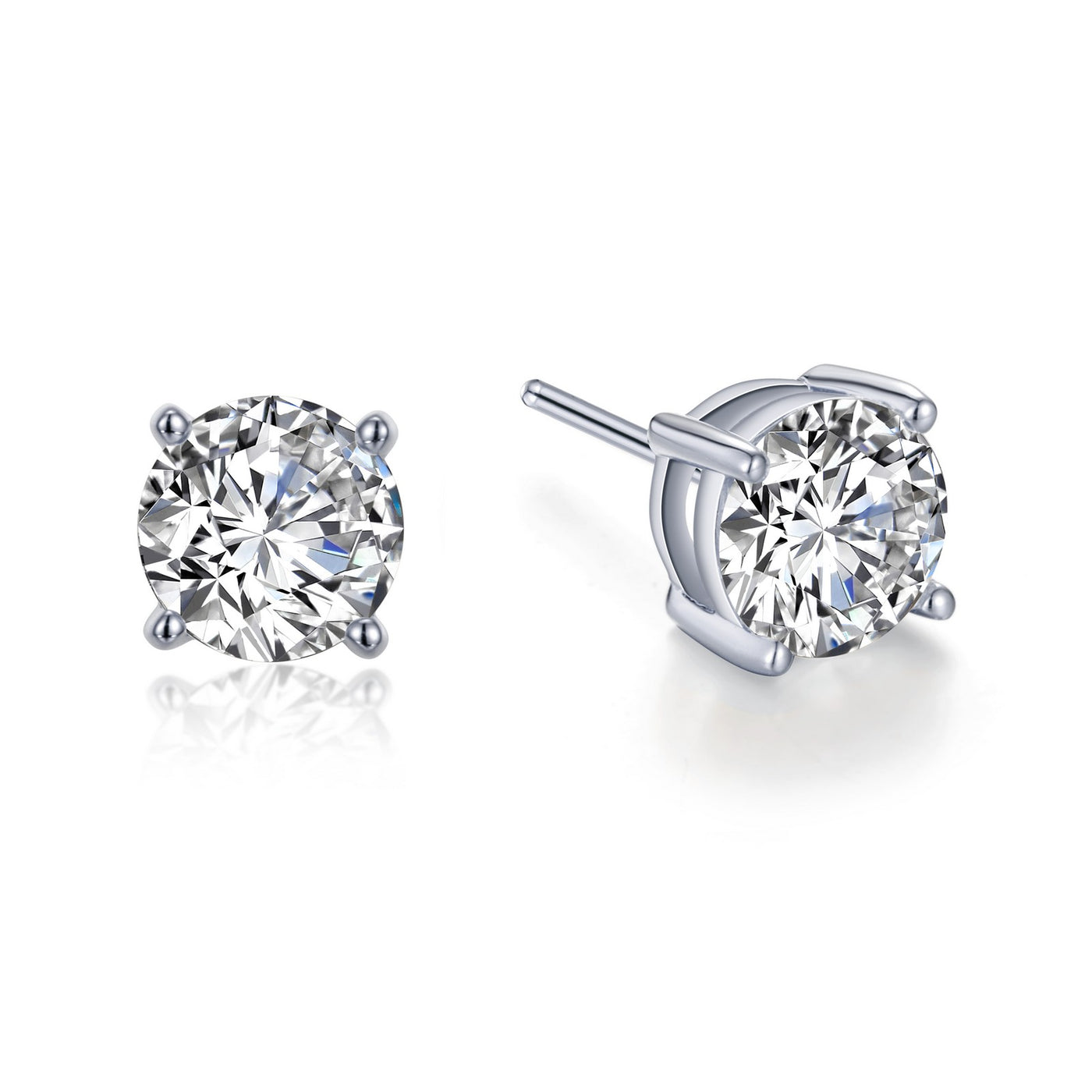 4 CTW Solitaire Stud Earrings