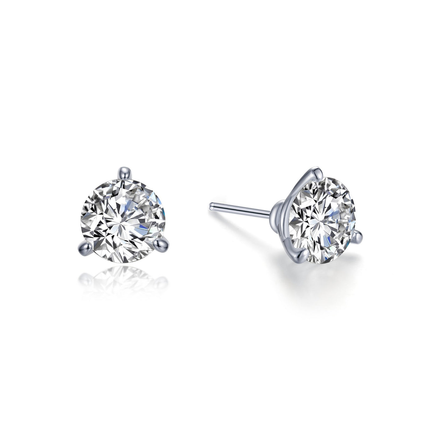 2 CTW Solitaire Stud Earrings