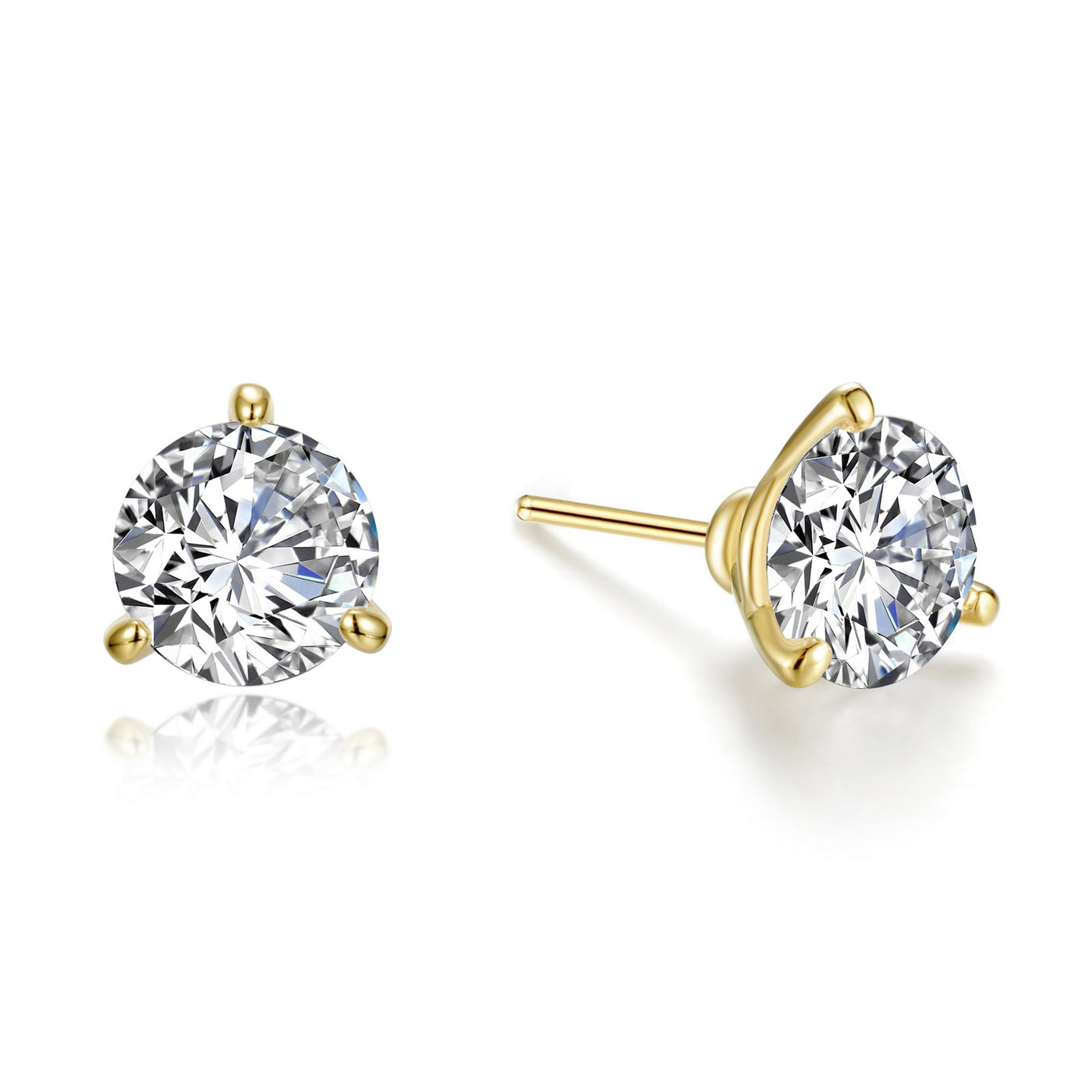 4 CTW Solitaire Stud Earrings