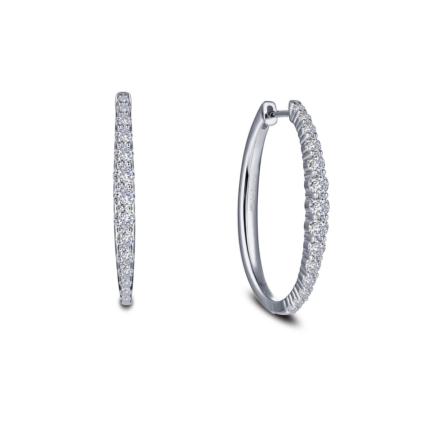 28.5mm x 23mm Oval Hoop Earrings