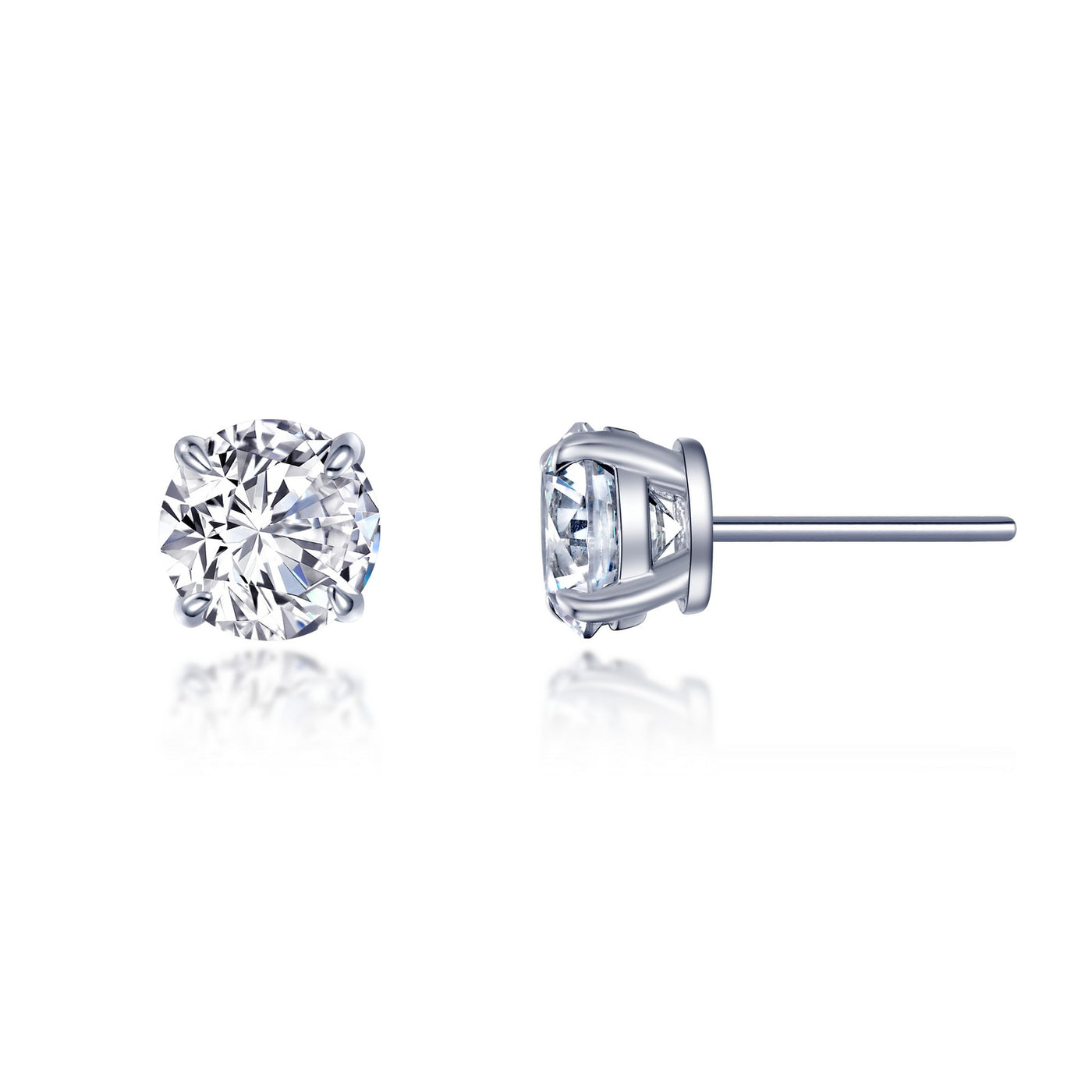 4 CTW Solitaire Stud Earrings