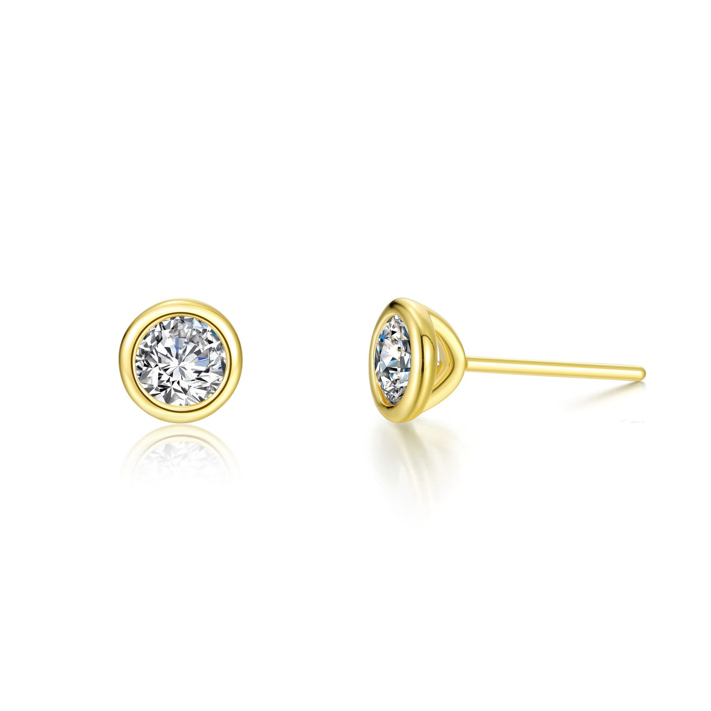 2 CTW Solitaire Stud Earrings