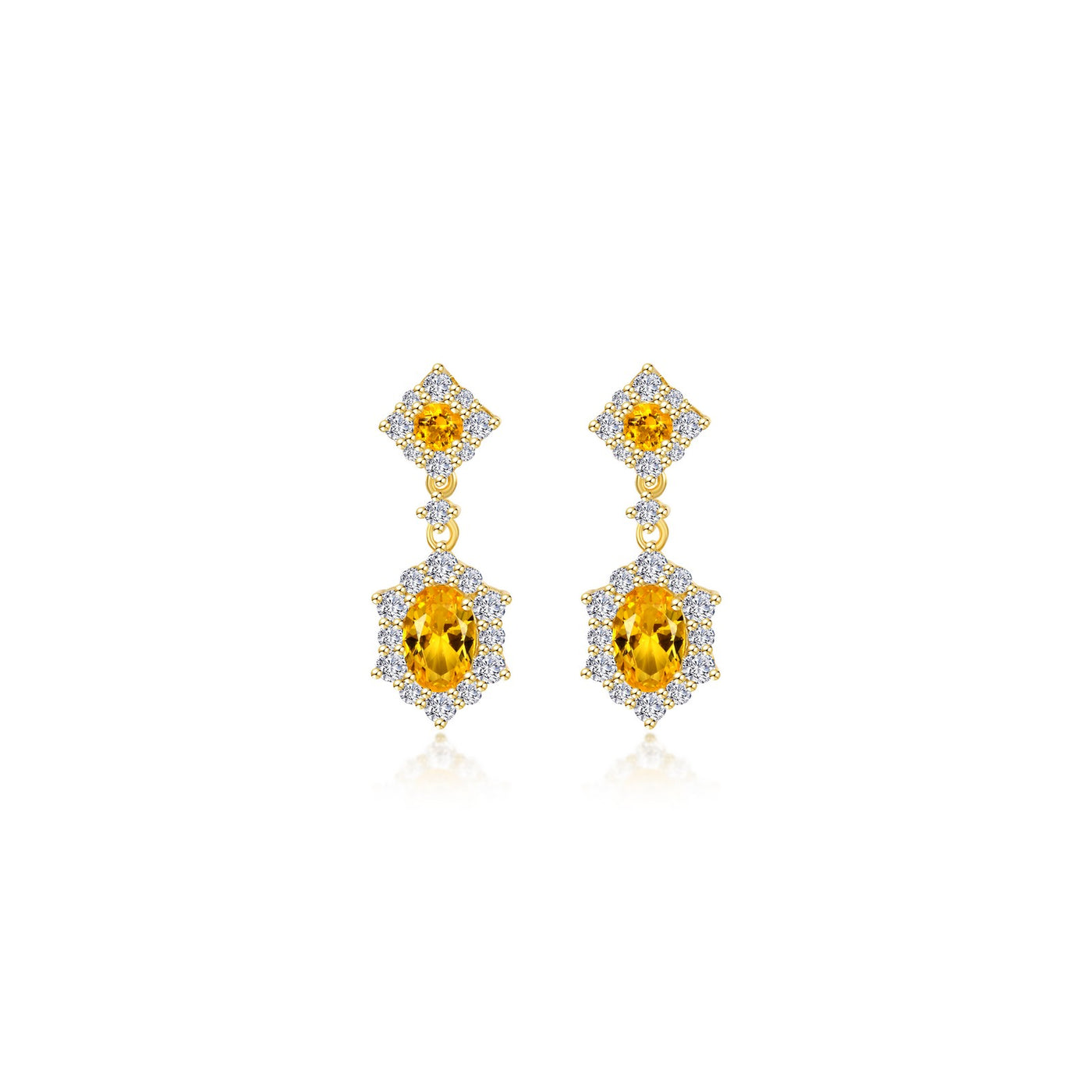 2.7 CTW Oval Halo STUDS Earrings