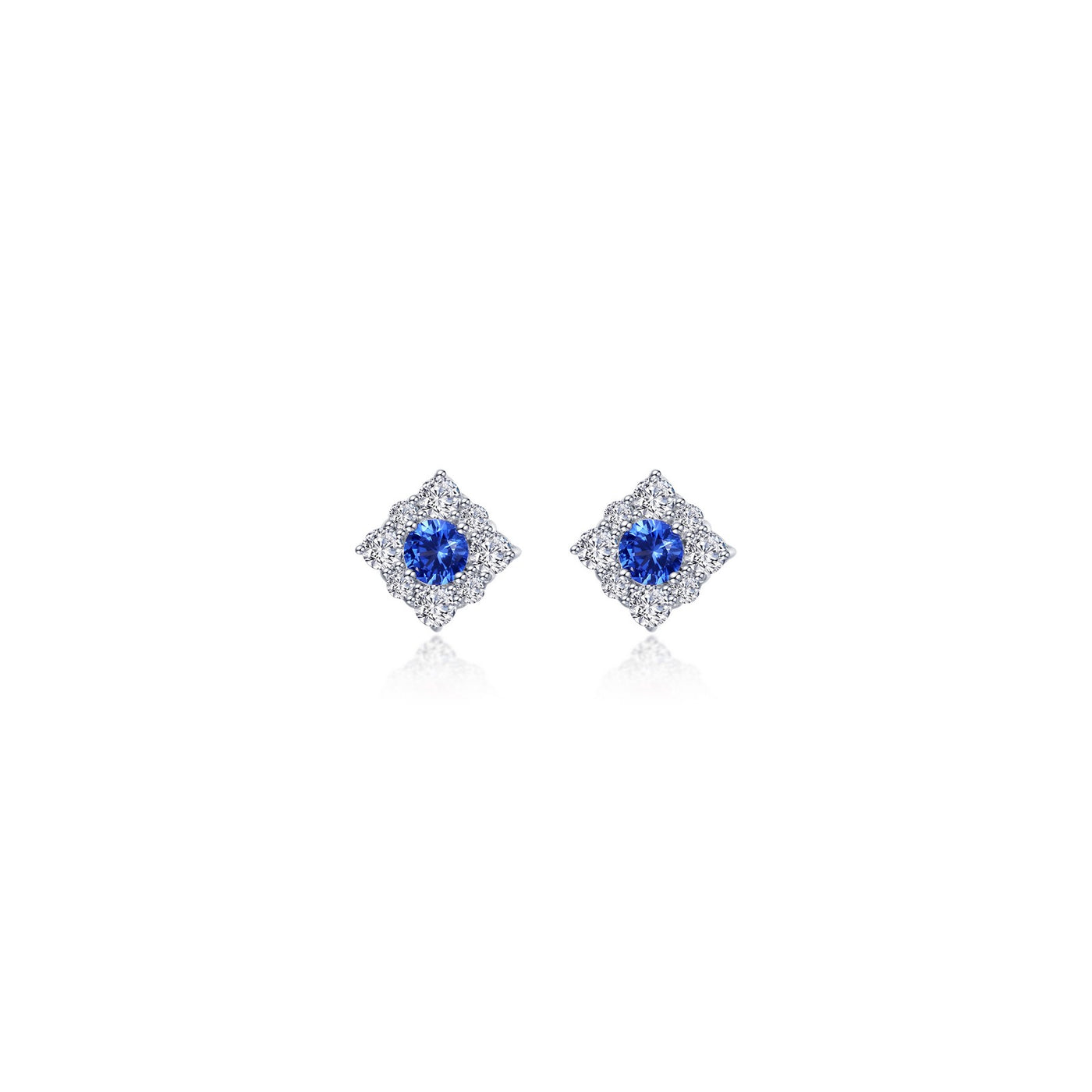 0.54 CTW Halo Stud Earrings