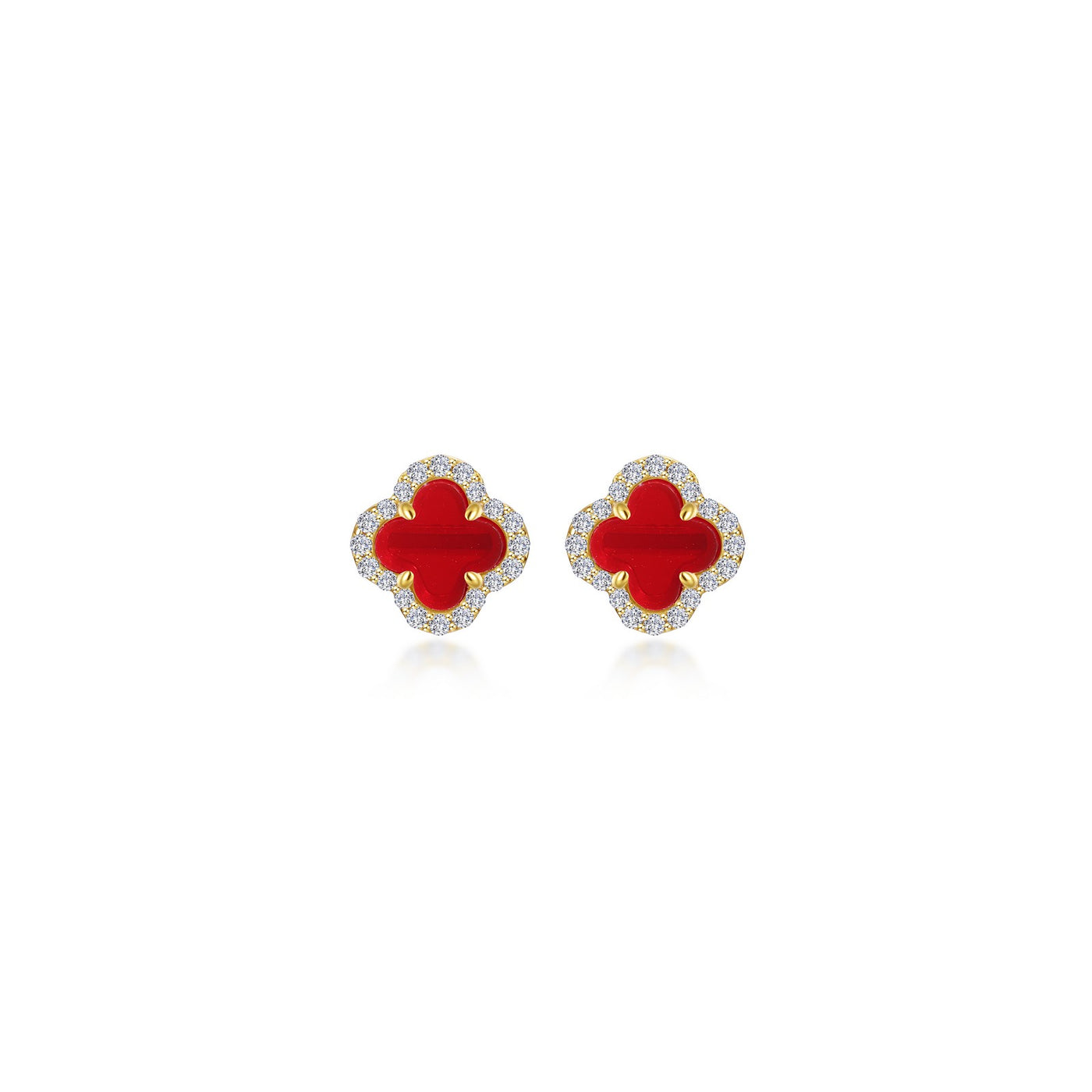 0.4 CTW Halo Stud Earrings