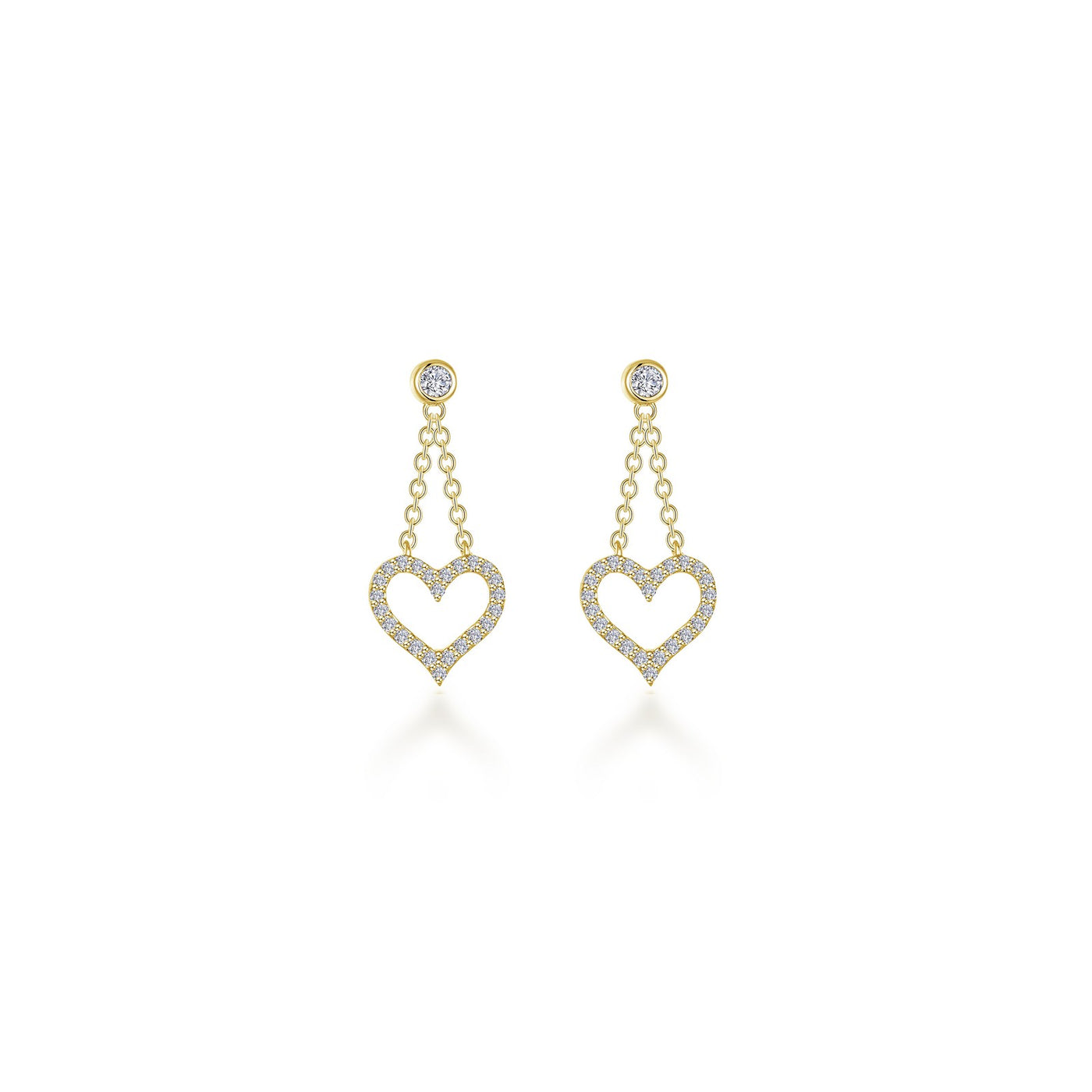 Cut-out Heart Dangle Earrings