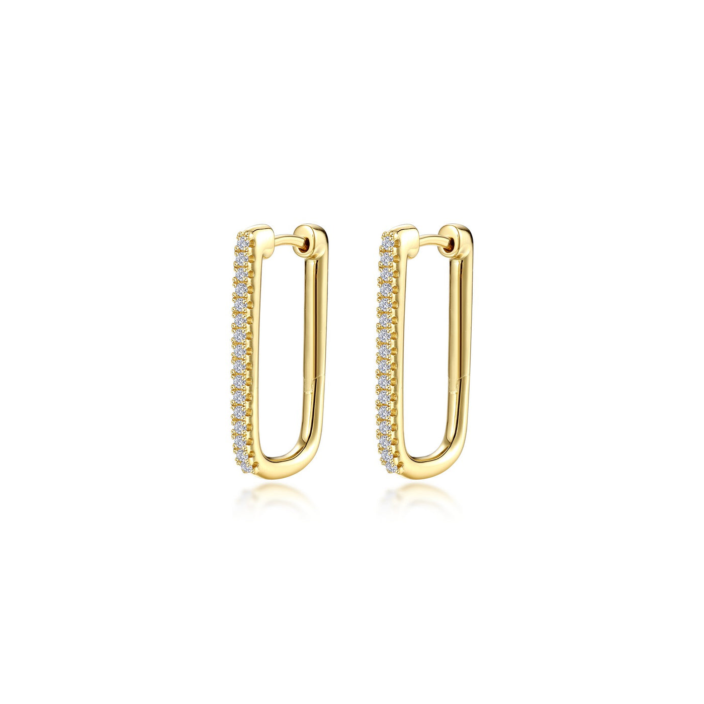 25mm x 14.3mm Rectangle Hoop Earrings