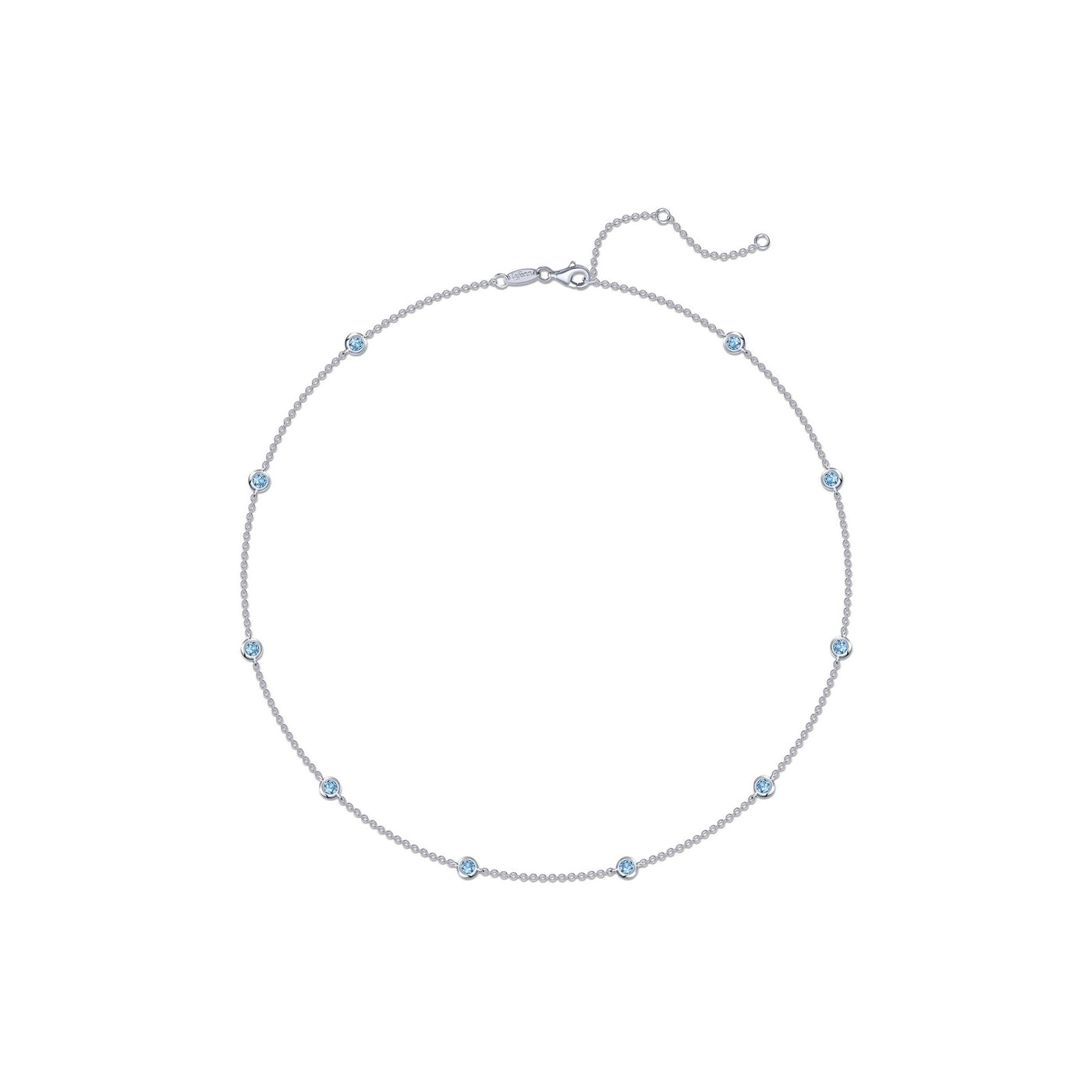 Classic Bezel-Set Station Necklace