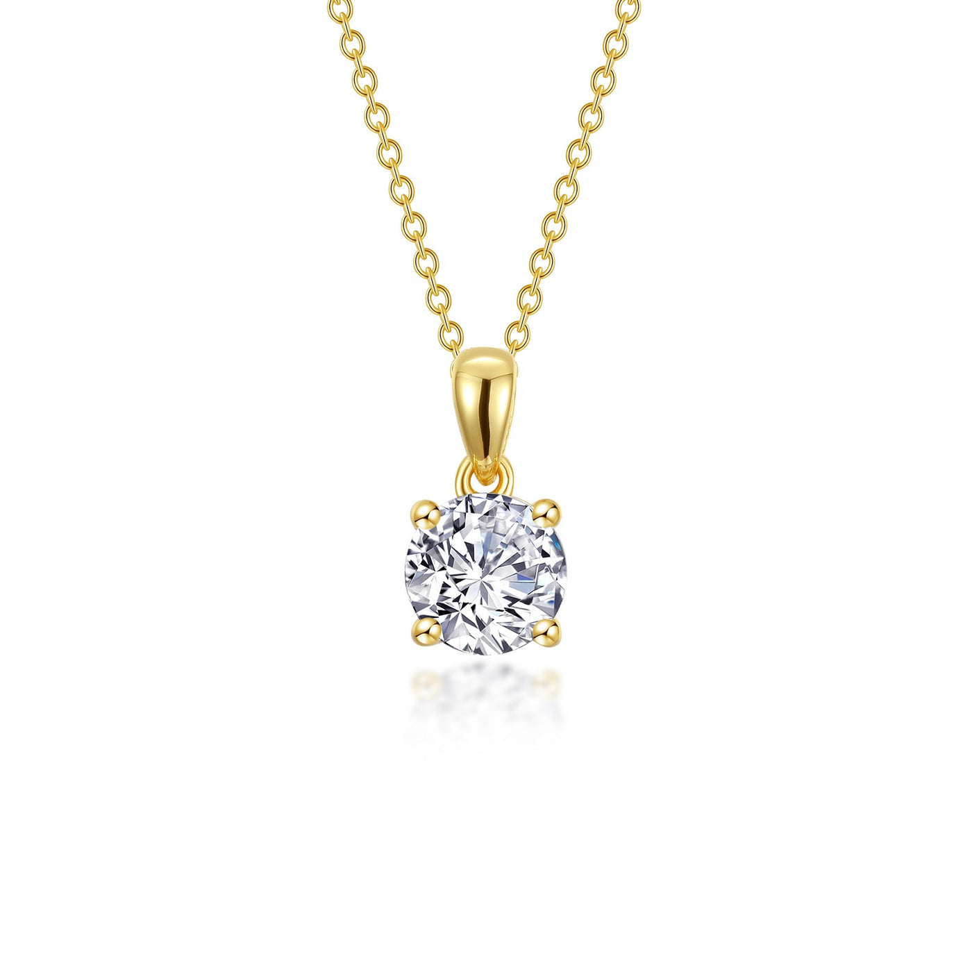 1.5 CTW 4-Prong Solitaire Necklace