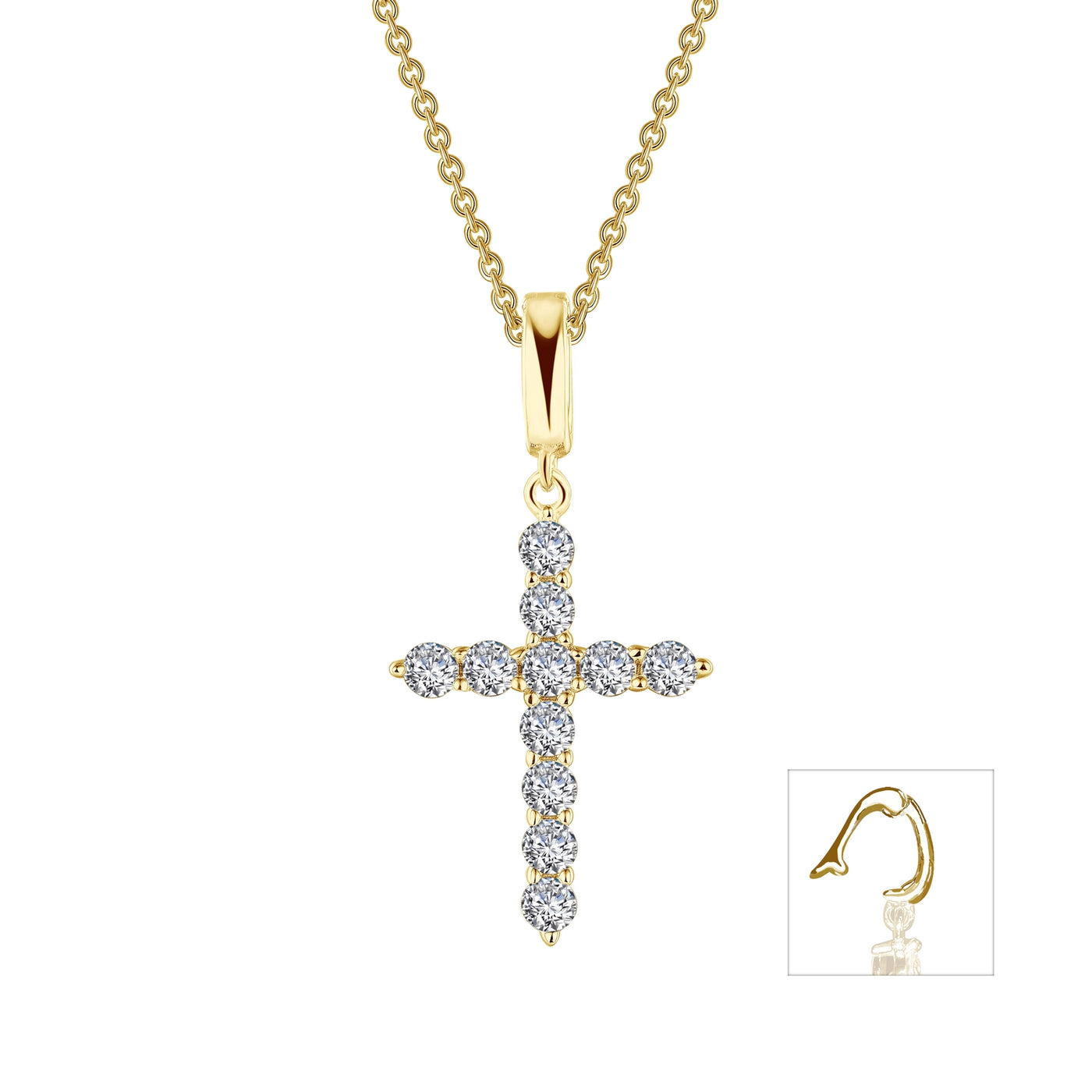 0.55 CTW Cross Pendant Necklace