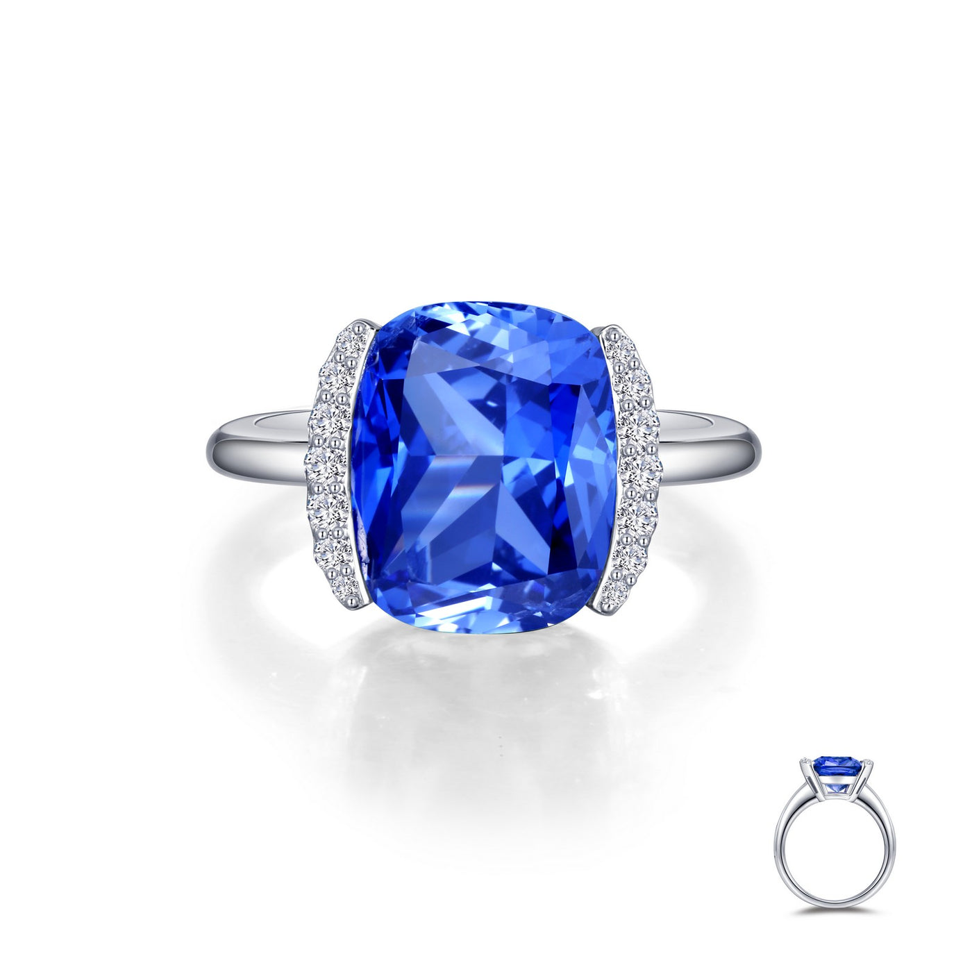 Fancy Simulated Tanzanite Ring