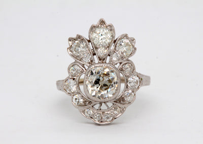 Estate Platinum 1.75 Cttw Fashion Ring