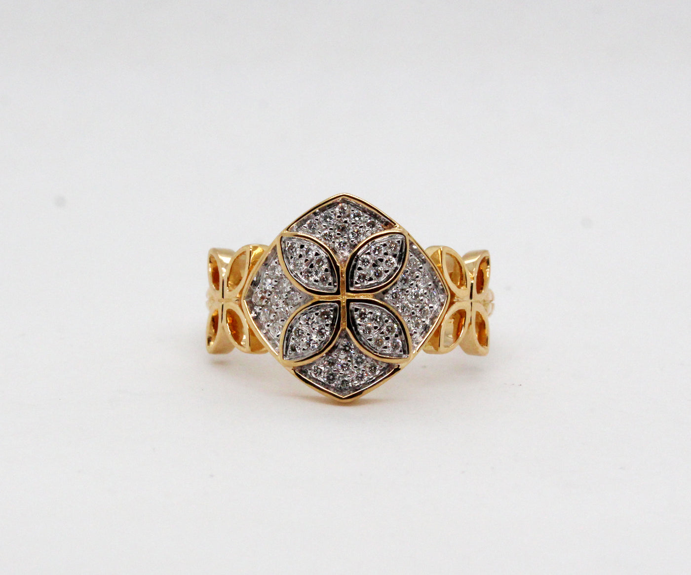 18KY John Hardy Diamond Kawung Ring