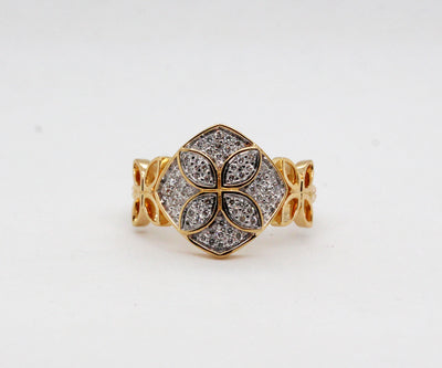 18KY John Hardy Diamond Kawung Ring