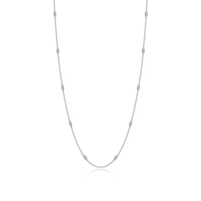 0.6 CTW Adjustable Station Necklace